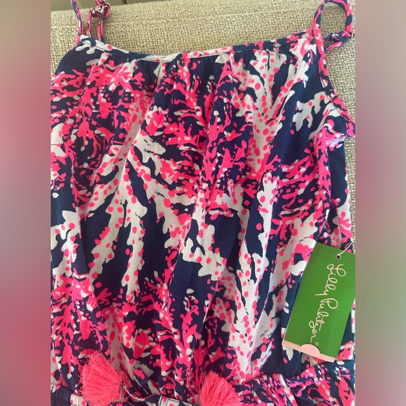 NWT Lilly Pulitzer Aleene Romper Girls Size Large 8-10 - Picture 4 of 5